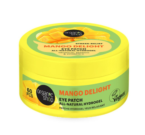 ORGANIC SHOP Naturalne hydrożelowe płatki pod oczy mango i witamina C 60 szt.