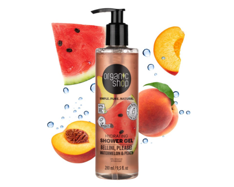 ORGANIC SHOP Nawilżający żel pod prysznic Arbuz i brzoskwinia 280ml