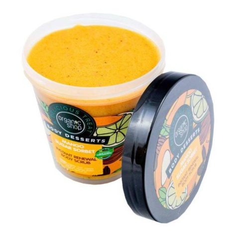 ORGANIC SHOP Peeling cukrowy do ciała Body Desserts Mango Instant Renewal Body skrub 450 ml