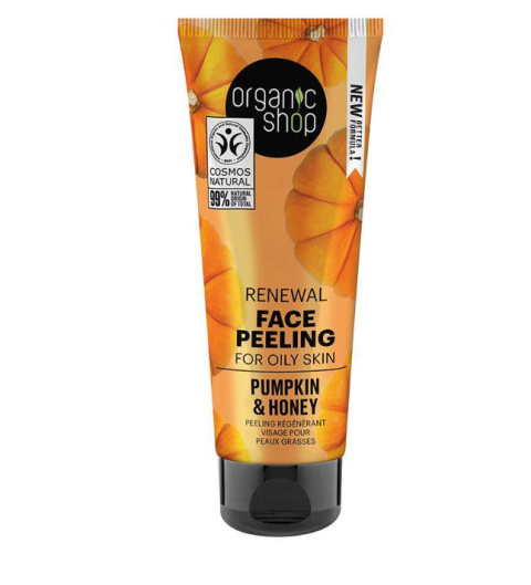 ORGANIK SHOP Peeling do twarzy dla skóry tłustej Olejek z Dyni i Miód 75ml