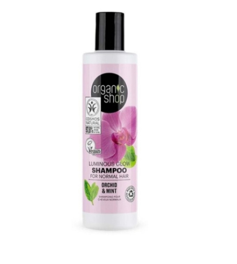 ORGANIK SHOP Szampon Luminous Glow do włosów normalnych Orchidea i mięta 280ml