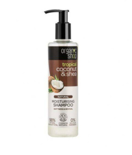 ORGANIK SHOP Szampon nawilżający do włosów Organiczny Kokos i Shea c280ml