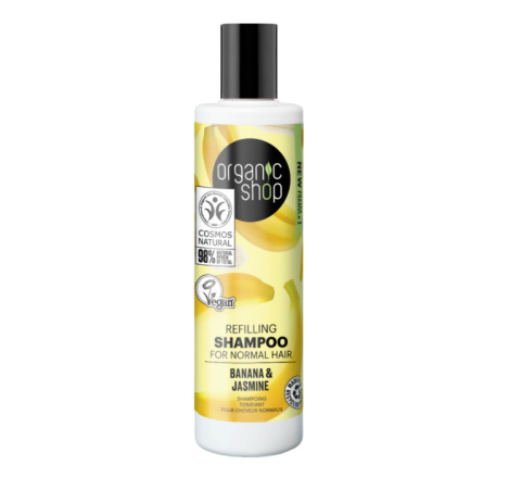 ORGANIK SHOP Szampon uzupełniający Banan i Jaśmin 280 ml