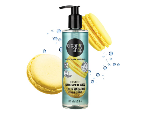 ORGANIC SHOP Ujędrniający Żel pod Prysznic Lemon Macaron 280 ml