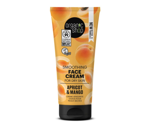 ORGANIK SHOP Wygładzający Krem do Twarzy dla Suchej Skóry Morela i Mango 50 ml