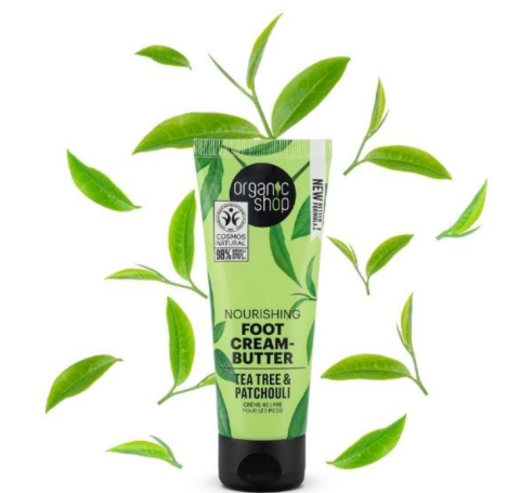 ORGANIC SHOP Zmiękczający krem-masło do stóp Drzewo herbaciane i paczula 75 ml
