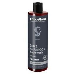 Beauty Jar Folk&Flora Wzmacniający szampon i żel pod prysznic dla mężczyzn 2w1 400 ml