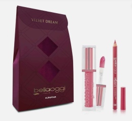 BellaOggi Velvet dream lipaffair Zestaw z błyszczykiem ton 04 i konturówką do ust ton 052