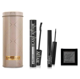 BellaOggi Zestaw Lash Impact Tin z eyelinerem, tuszem do rzęs i cieniem do powiek ton 012