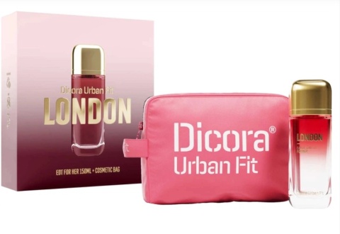 Dicora Urban Fit Zestaw podarunkowy woda toaletowa London 150ml i kocmetyczka dla niej