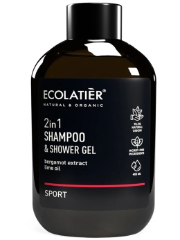 ECOLATIER Szampon i żel pod prysznic 2w1 z olejkiem z limonki i ekstraktem z bergamotki 400 ml