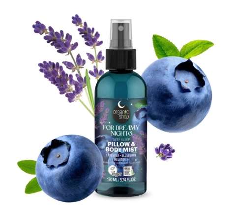ORGANIC SHOP Mgiełka do ciała i poduszki Lavender Blueberry 170 ml
