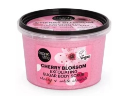 ORGANIC SHOP Peeling cukrowy do ciała kwiat wiśni 250 ml