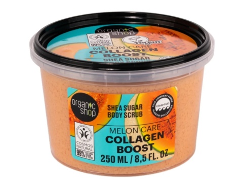 ORGANIC SHOP Peeling cukrowy z kolagenem Melonowa pielęgnacja 250 ml