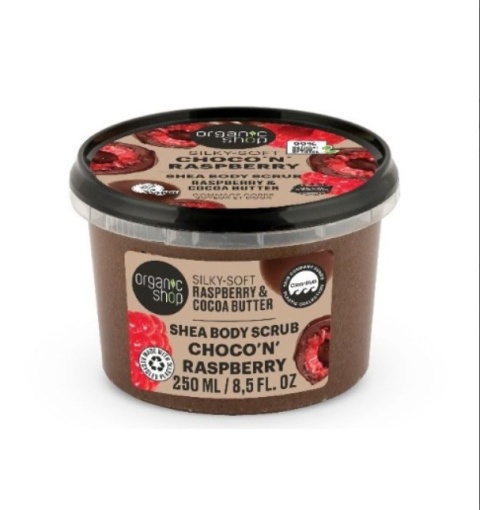 ORGANIC SHOP Peeling do ciała Czekolada i Malina 250 ml