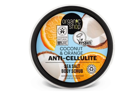 ORGANIC SHOP Peeling do ciała antycellulitowy Kokos i pomarańcza 250 ml