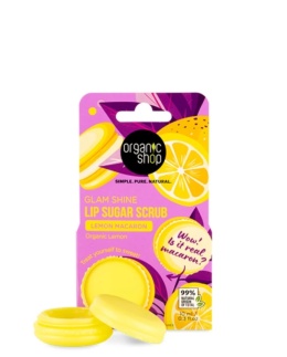 ORGANIC SHOP Peeling do ust z cukrem cytrynowym i makaronikiem 10 ml