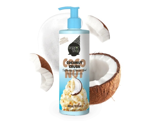 ORGANIC SHOP Zmiękczający żel pod prysznic COCONUT CRUSH 400ml