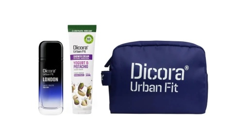 Dicora Urban Fit Zestaw podarunkowy woda toaletowa London 40ml i żel pod prysznic jogurt i pistacje 100ml dla niego