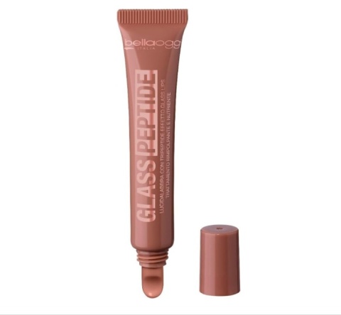 BellaOggi Błyszczyk do ust Glass Peptide ton107 kawa z mlekiem 10ml