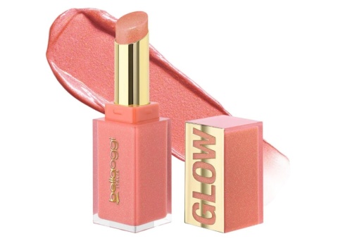 BellaOggi Błyszczyk do ust z wykończeniem z drobinkami szklanymi 3D ton Dazzling Peach 3g